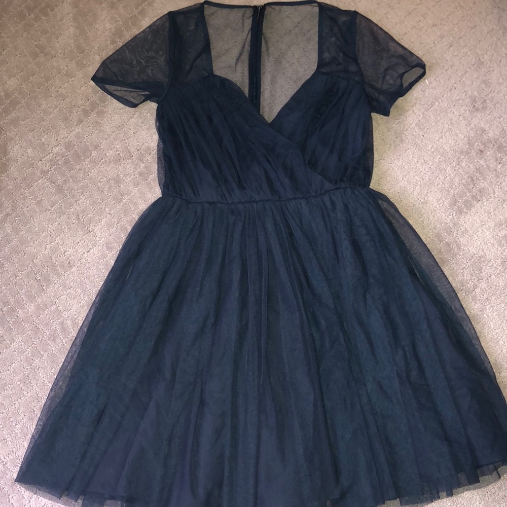 NEW ASOS navy tulle dress